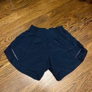 Lululemon hottie hot shorts. Length 4" Navy Color